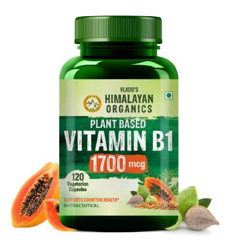 Vlado's Himalayan Organics: Plant-Based Vitamin B1 | Rich in Antioxidants | Supports Memory And Energy (120 Capsules)