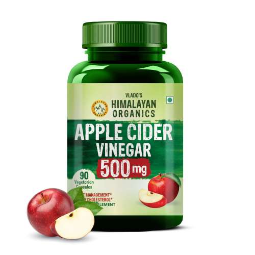 Vlado's Himalayan Organics: Apple Cider Vinegar Supplement for Body Detoxification & Supports Digestive Health - 90 Veg Capsules
