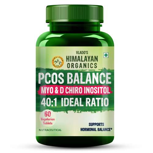 Vlado's Himalayan Organics: PCOS Multivitamin Supplement 2000mg Myo-Inositol, Caronositol, Folate, Chromium, Calcium & Vitamin D | 60 Veg Tablets