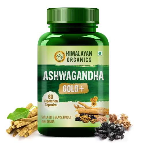 Vlado's Himalayan Organics: KSM - 66 Ashwagandha 1000Mg I KSM-66 I Boost Energy, Strength, Stamina | Helps Anxiety & Stress Relief For Men & Women (60 Capsules)