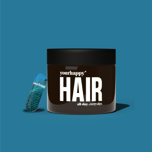 YourHappyLife: Hair Capsules with Keranat,Biotin(10000 MCG), Hair Aminos & Natural DHT Blockers - Pack of 60 Capsules
