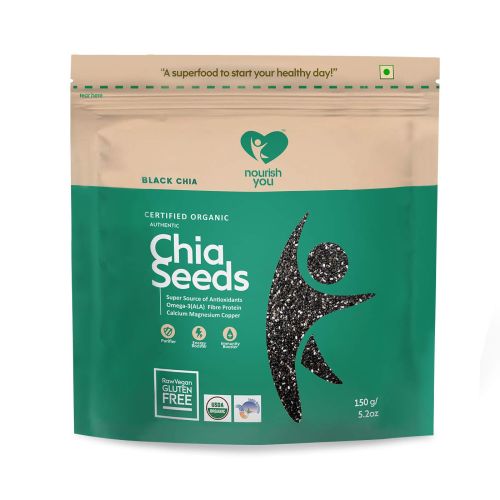 Nourish You: Organic Black Chia Seeds 150G