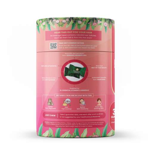 Vlado's Himalayan Organics: Hair & Skin Gummies 40 mcg Biotin For Hair Growth & Glowing Skin (30 Gummies)