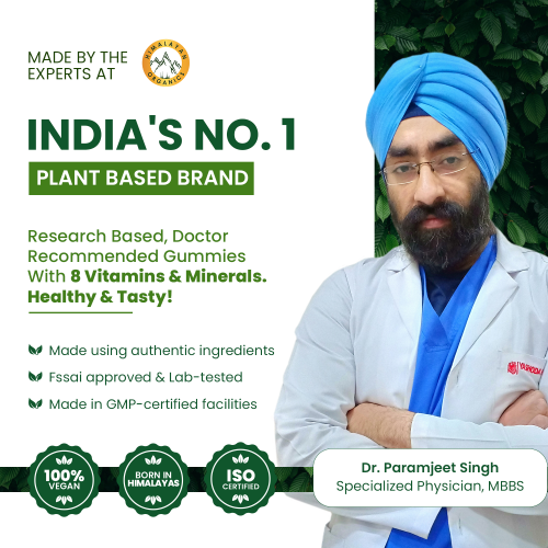 Vlado's Himalayan Organics: Hair & Skin Gummies 40 mcg Biotin For Hair Growth & Glowing Skin (30 Gummies)