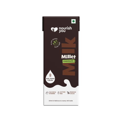 Nourish You: Plant Based Chocolate Millet Milk 200Ml ( Pack Of 12)
