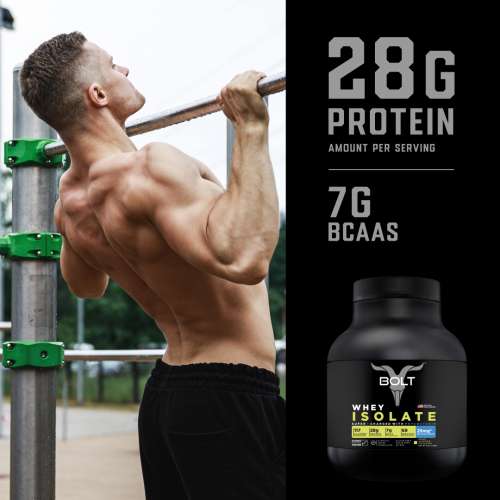 Bolt Nutrition: Nutrition 100% Whey Isolate Protein Powder | With Superfood PHYCOCYANIN | 5LB/2.26kg (69 Servings) | Saffron Pistachio