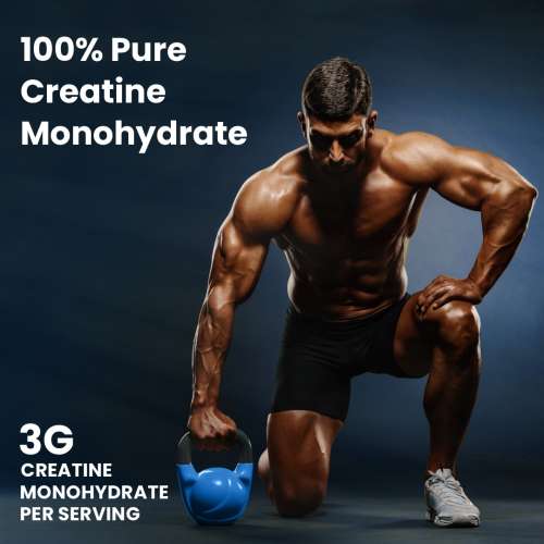 Bolt Nutrition: Micronised Creatine Monohydrate 3000 | Boosts Athletic Performance |100 gm , 33 serving | Unflavored
