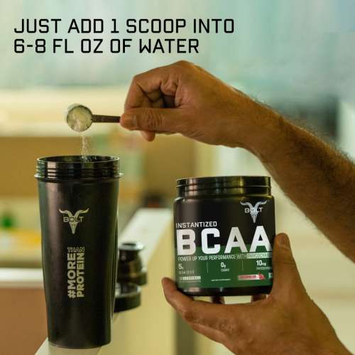 Bolt Nutrition: Nutrition BCAA 2:1:1 - 5g Vegan BCAAs, Pre/Intra/Post Workout - 240g, 30 Servings,Watermelon Fizz