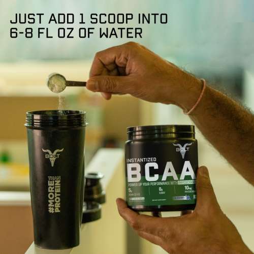 Bolt Nutrition: Nutrition BCAA 2:1:1 - 5g Vegan BCAAs, Pre/Intra/Post Workout - 240g, 30 Servings,Blueberry Blast