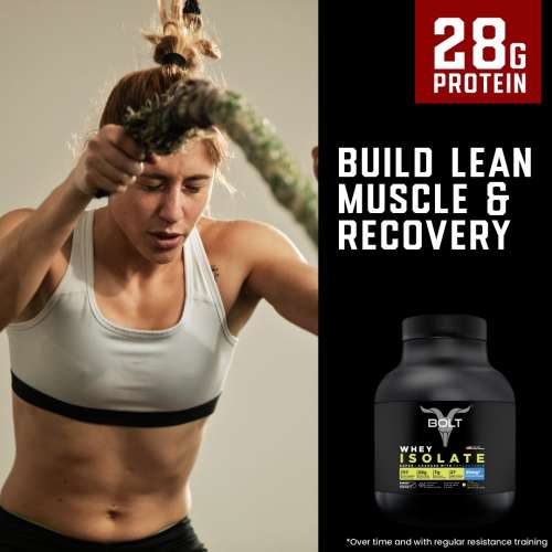 Bolt Nutrition: Nutrition 100% Whey Isolate Protein Powder | With Superfood PHYCOCYANIN |2LB/907gm (27 Servings) | Saffron Pistachio