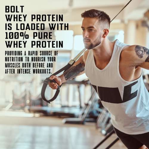 Bolt Nutrition: Nutrition 100% Whey Protein Powder | With Superfood PHYCOCYANIN |2LB/907gm (27 Servings) | Saffron Pistachio