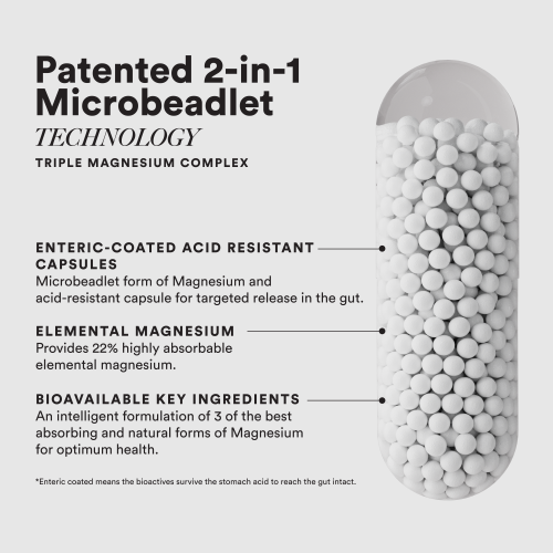 Wellbeing Nutrition: Slow Triple Magnesium Complex with Glycinate, Aquamin® Citrate & Threonate - 1000mg - 60 Veg Capsules