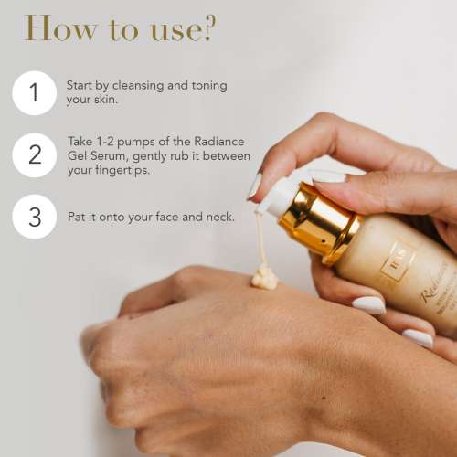 RAS Luxury Oils: Radiance 24K Gold Brightening & Hydrating Face Gel Serum - 30ml