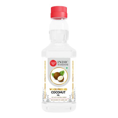 Indic Wisdom: Wood Pressed Virgin Coconut Oil 200 ml (Cold Pressed Coconut Oil - Extracted on Wooden Churner)
