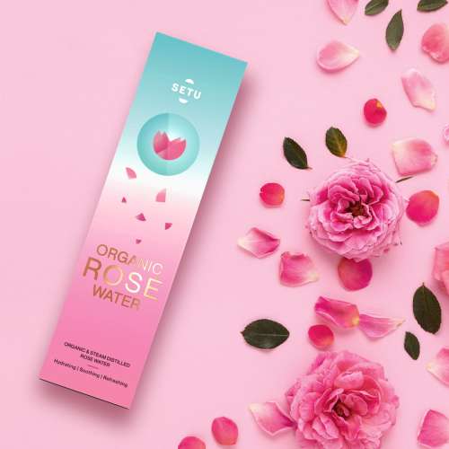 SETU: Organic Rose Water/Gulab Jal Spray -100 ML(Pack of 1) |Premium Face Mist, Toner for Brighter and Hydrated Skin |Oil-Control & Makeup remover| Zero alcochol, Paraben free and No artificial flavor
