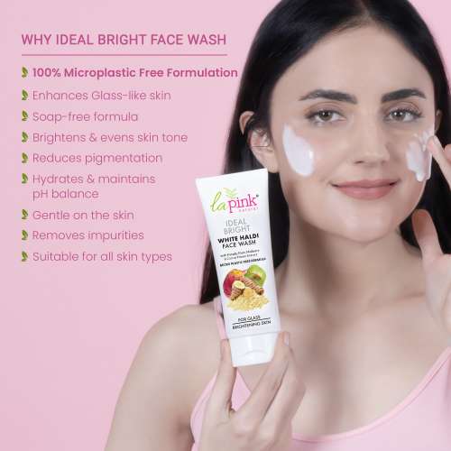 La Pink: Ideal Bright Face Wash | 100% Microplastic Free Formula | For Glass like Brightened skin, Evens Skin Tone for All Skin Types | 100ml La Pink: Ideal Bright Face Wash | 100% Microplastic Free Formula | For Glass like Brightened skin, Evens Skin Tone for All Skin Types | 100ml