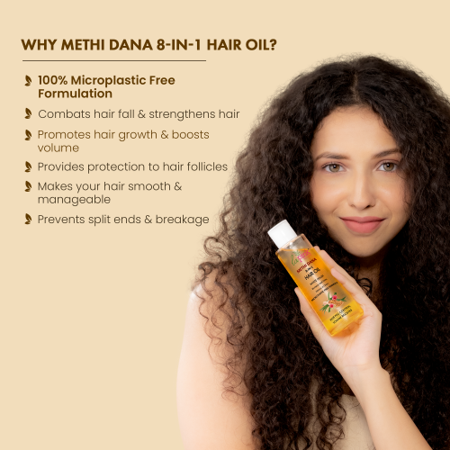La Pink: Methi Dana 8-in-1 Hair Oil for Hair Fall Control | 100% Microplastic Free Formula | Suitable for All Hair Types | 150ml La Pink: Methi Dana 8-in-1 Hair Oil for Hair Fall Control | 100% Microplastic Free Formula | Suitable for All Hair Types | 150ml