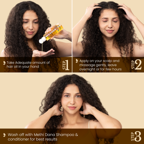 La Pink: Methi Dana 8-in-1 Hair Oil for Hair Fall Control | 100% Microplastic Free Formula | Suitable for All Hair Types | 150ml