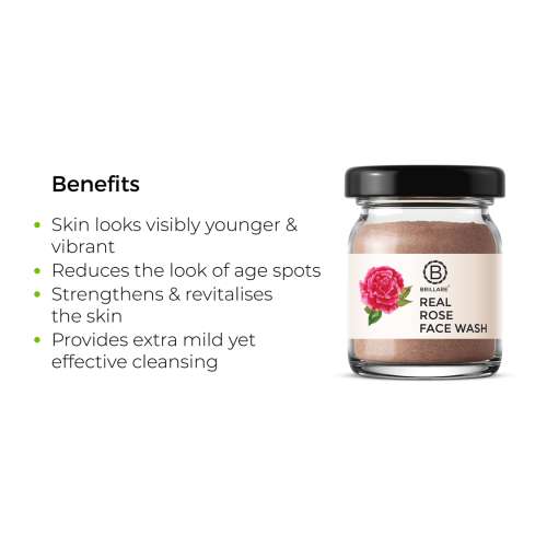 Brillare: Rose Powder Face Wash (15gm)