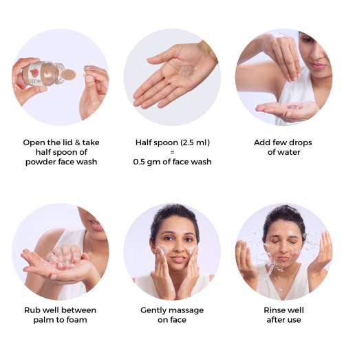 Brillare: Rose Powder Face Wash (15gm)