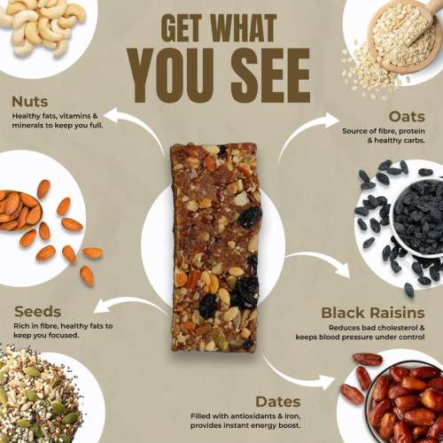 Beyond Food: Meal Replacement Energy Bar - Assorted Pack (Pack of 6)