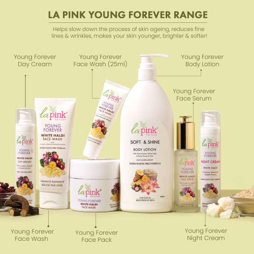 La Pink: Young Forever Night Cream with 100% Microplastic Free Formula , Reduces Fine Lines, Pigmentation, Dark Spots & Scars For All Skin Types | 50g