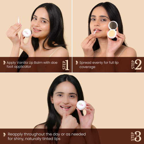 La Pink: Vanilla Lip Care with White Haldi for Shiny & Hydrated Lips | 100% Microplastic Free Formulation | Suitable for All Skin Types | 15 gms