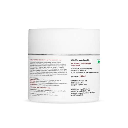La Pink: Vitamin C White Haldi Face Mask for Glowing Radiant Skin | 100% Microplastic Free Formula | Suitable for All Skin Types | 100gm