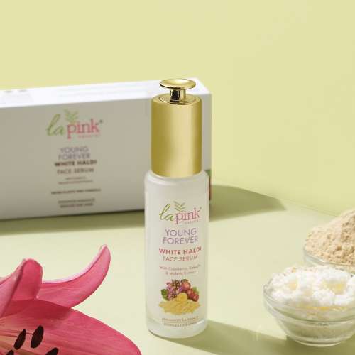 La Pink: Young Forever Face Serum with 100% Microplastic Free Formula , Reduces Fine Lines, Pigmentation, Dark Spots For All Skin Types | 40+10ml Extra