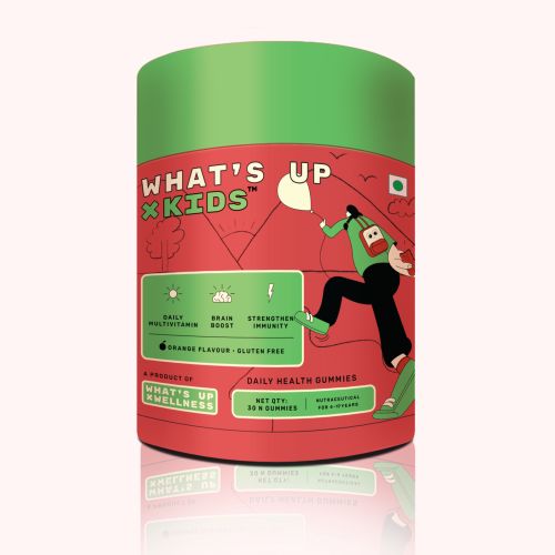 What's Up Wellness: Multivitamin Gummies for Kids with DHA, Vitamins and Zinc, Healthy Gummy for Daily Nutrition - 30 Gummies