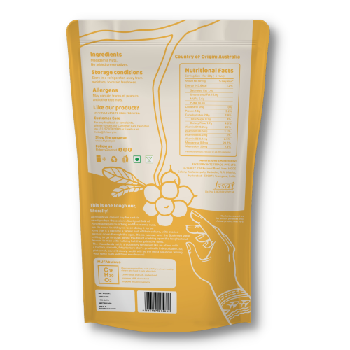 Flyberry Gourmet: Macadamia Nuts 100g | Imported From Australia| Boosts Immunity and Improves Stamina | Rich in Vitamins, Minerals, Fiber, Antioxidants and Healthy fats
