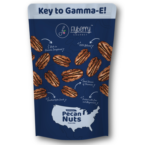 Flyberry Gourmet: Pecan Nuts 100g | Imported From US | 100% Natural | Rich in Vitamin E, Zinc and Magnesium