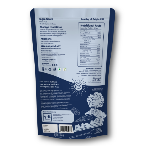 Flyberry Gourmet: Pecan Nuts 100g | Imported From US | 100% Natural | Rich in Vitamin E, Zinc and Magnesium