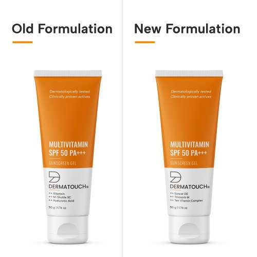 Dermatouch: Multivitamin SPF 50 PA+++ Sunscreen Gel - 50gm
