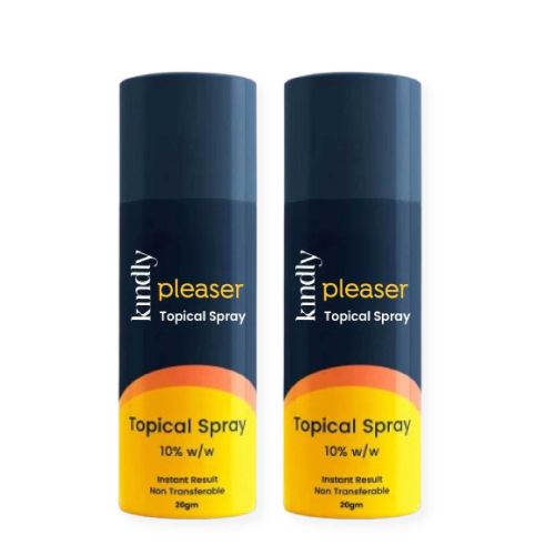 Kindly Health: Pleaser Topical Spray | Non-Transferrable Spray For Men | 40 gm | Pack of 2 Kindly Health: Pleaser Topical Spray | Non-Transferrable Spray For Men | 40 gm | Pack of 2