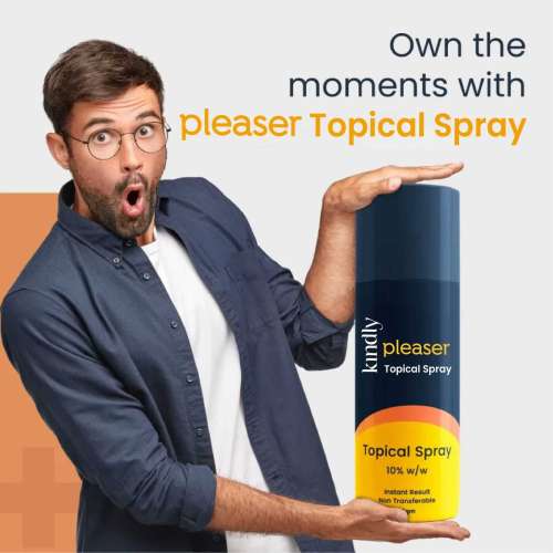 Kindly Health: Pleaser Topical Spray | Non-Transferrable Spray For Men | 40 gm | Pack of 2 Kindly Health: Pleaser Topical Spray | Non-Transferrable Spray For Men | 40 gm | Pack of 2
