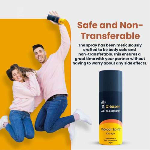 Kindly Health: Pleaser Topical Spray | Non-Transferrable Spray For Men | 40 gm | Pack of 2 Kindly Health: Pleaser Topical Spray | Non-Transferrable Spray For Men | 40 gm | Pack of 2