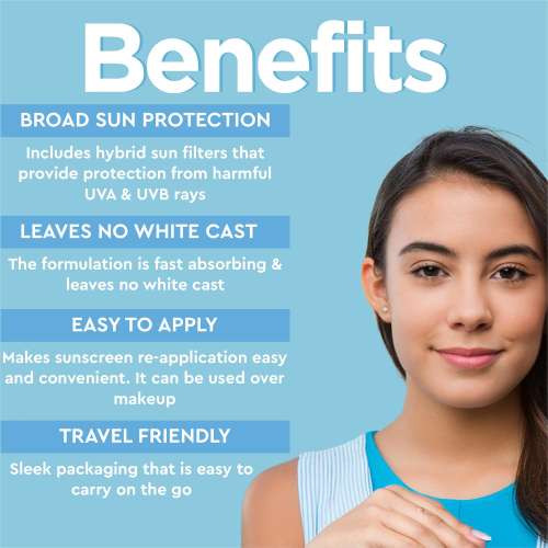 Happier: Sunscreen Stick SPF 50+ PA+++ - Sun Protection Stick for All-Day Against Harmful UVA/UVB Rays - 20gm