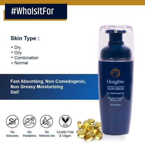 Oceglow: Hyaluronic Acid Glow Serum for Intense Hydration & Glowing Skin
