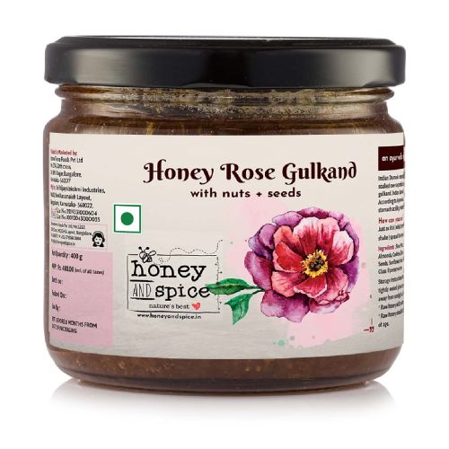 Honey and Spice: Gulkand with Nuts and Seeds 400gm Honey and Spice: Gulkand with Nuts and Seeds 400gm