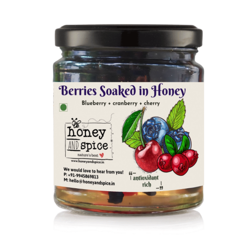 Honey and Spice: Berries Soaked in Honey 250gm
