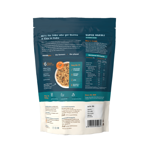 Nourish You: Organic Super Muesli  - No Added Sugar | 400g