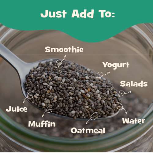 Nourish You: Organic Raw Black Chia Seeds | 2kg Jar
