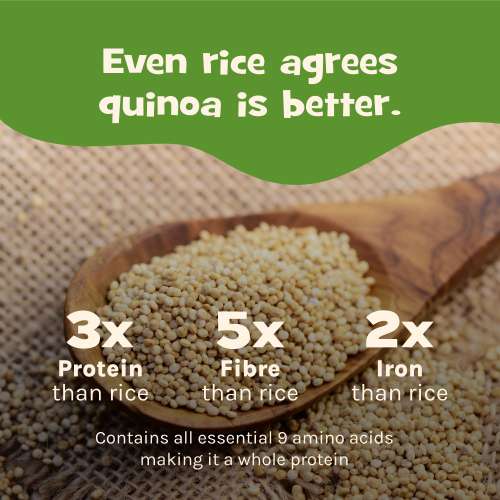 Nourish You: Organic Raw White Quinoa Grains | 2kg Jar