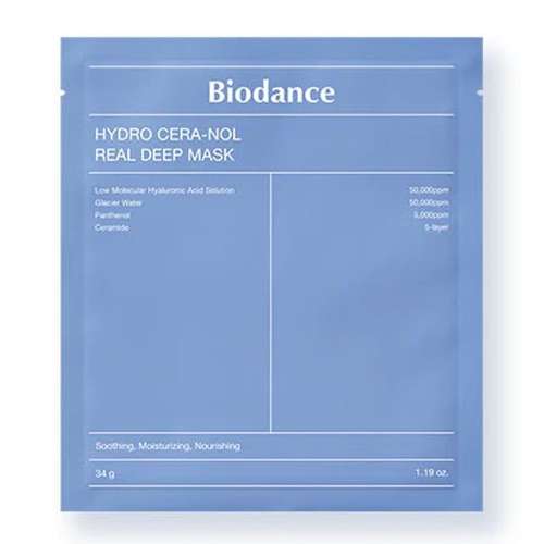 Biodance: Hydro Cera-Nol Real Deep Mask | Intense Hydration | Skin Soothing | Texture Care |Pack of 2 | 34g each