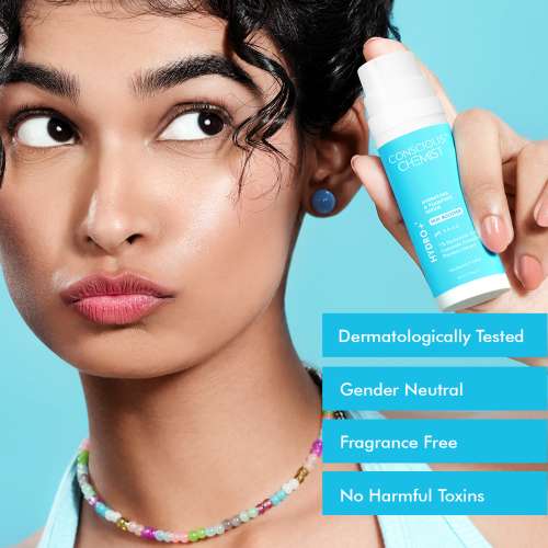 Conscious Chemist: 1% Hyaluronic Acid Serum for Dry Skin with Ceramides & Plankton extract Treats Dull & Dehydrated Skin - 30ml