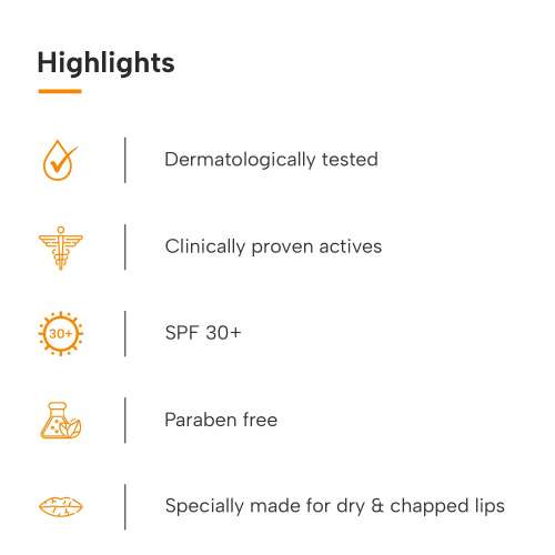 Dermatouch: Vitamin C 1% Lip Balm | Brightening Lip Balm | SPF 30+ | 12g