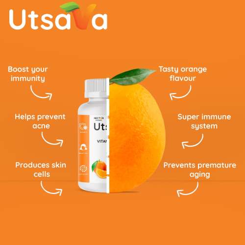 Nector: Vitamin C Orange Chewable Tablets, Immunity Antioxidant & Skincare | 30 Tablets