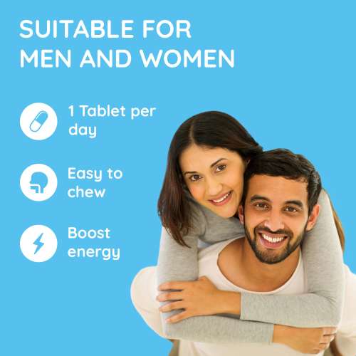 Nector: Biotin Blueberry Sugar Free Chewable Tablets for Hair Skin & Nails | 30 Tablets