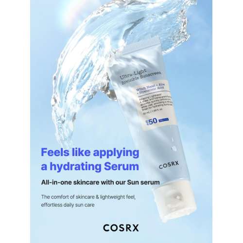 COSRX: UltraLight  Invisible Face Sunscreen SPF50+ PA++++ | UV Protection | Daily SPF | Sun Care | 50ml